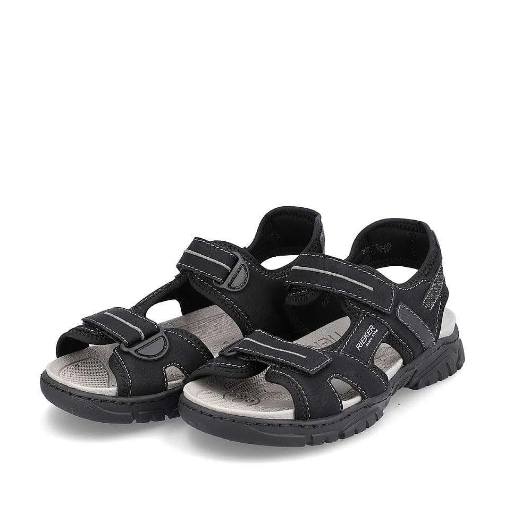 Rieker Sandals-Men'S Trekking Sandals Jet Black