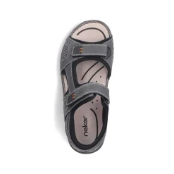 Rieker Sandals-Men'S Trekking Sandals Dark Gray