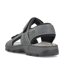 Rieker Sandals-Men'S Trekking Sandals Dark Gray