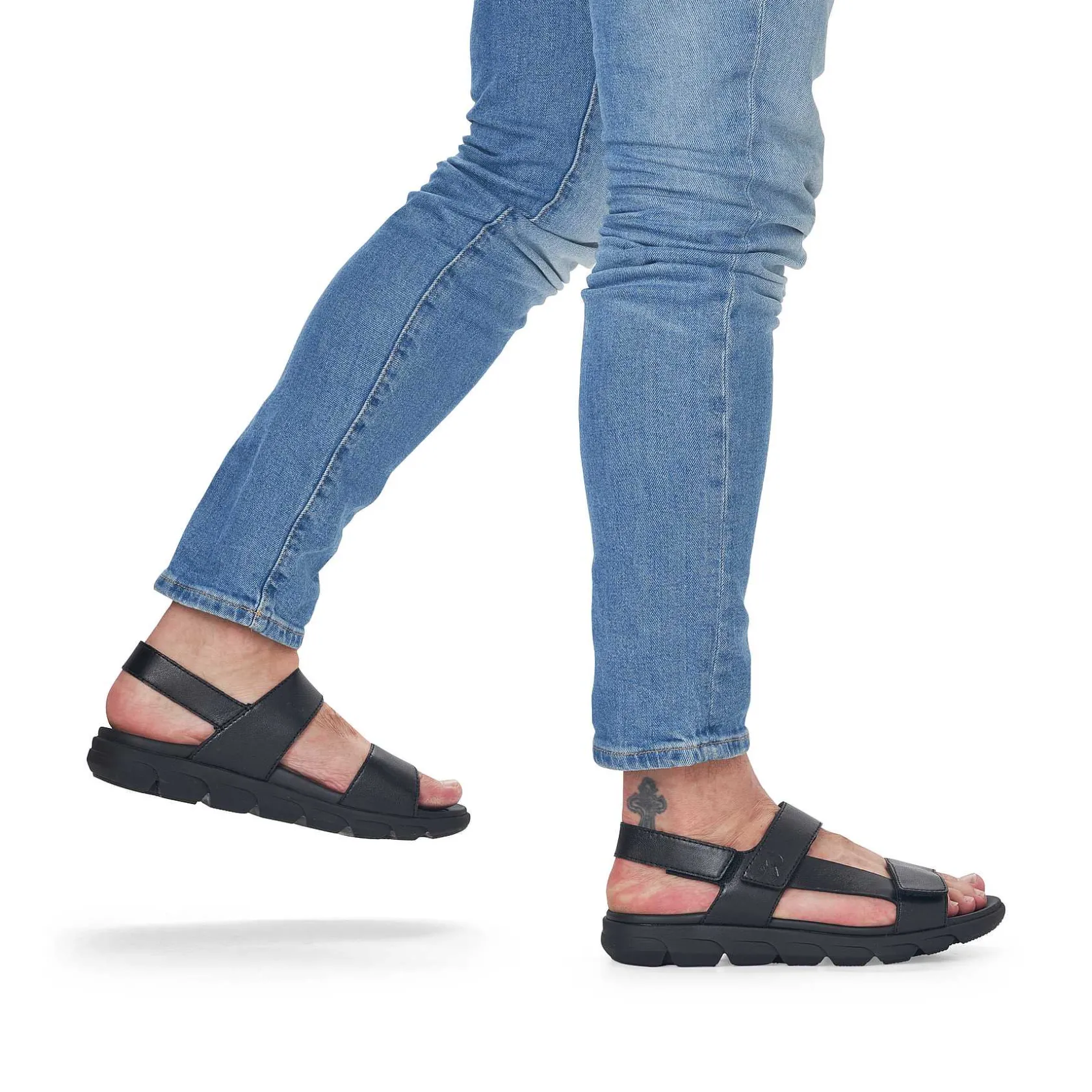 Rieker Sandals-Men'S Trekking Sandals Midnight Black