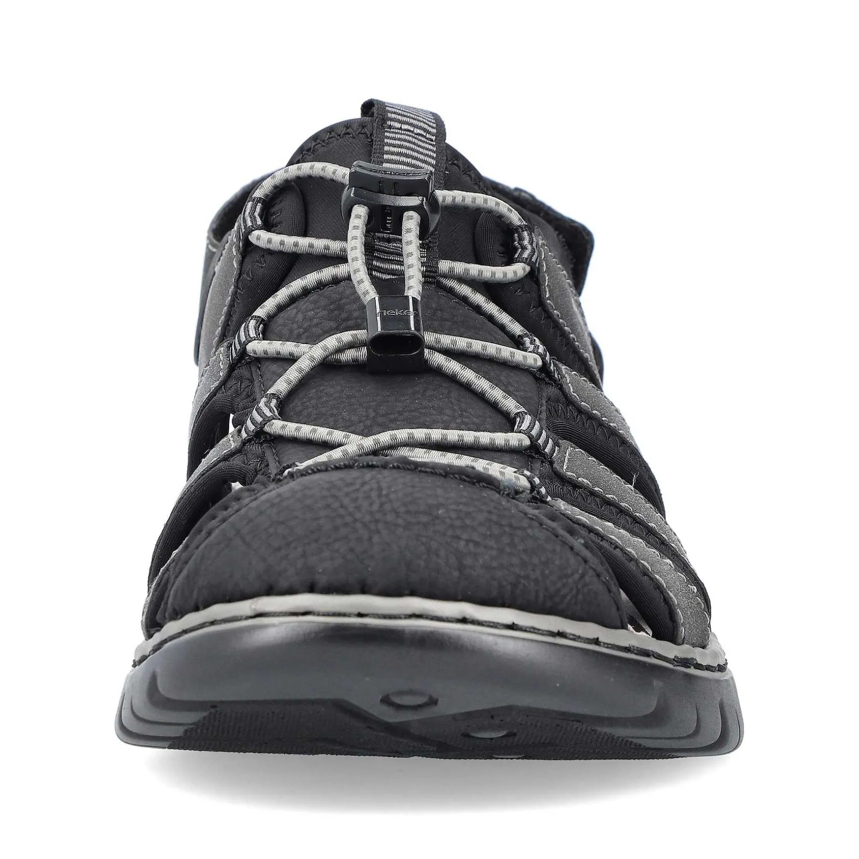 Rieker Summer Shoes-Men'S Trekking Sandals Graphite Black