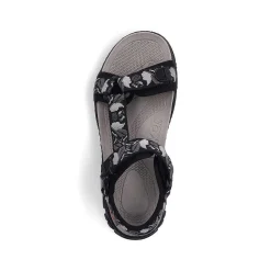 Rieker Sandals-Men'S Trekking Sandals Asphalt Black-Gray