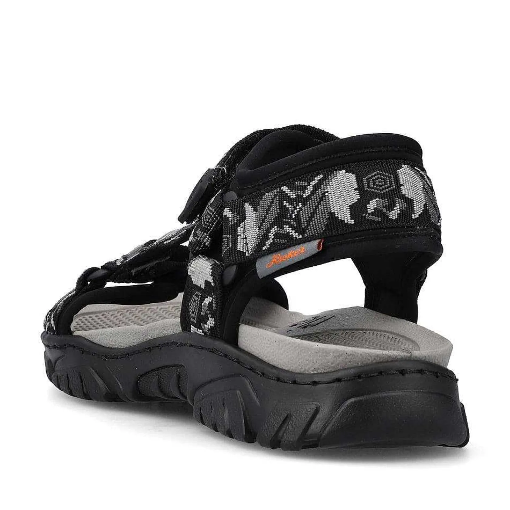 Rieker Sandals-Men'S Trekking Sandals Asphalt Black-Gray