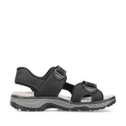 Rieker Sandals-Men'S Trekking Sandals Asphalt Black