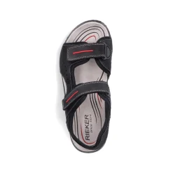 Rieker Sandals-Men'S Trekking Sandals Asphalt Black