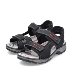 Rieker Sandals-Men'S Trekking Sandals Asphalt Black