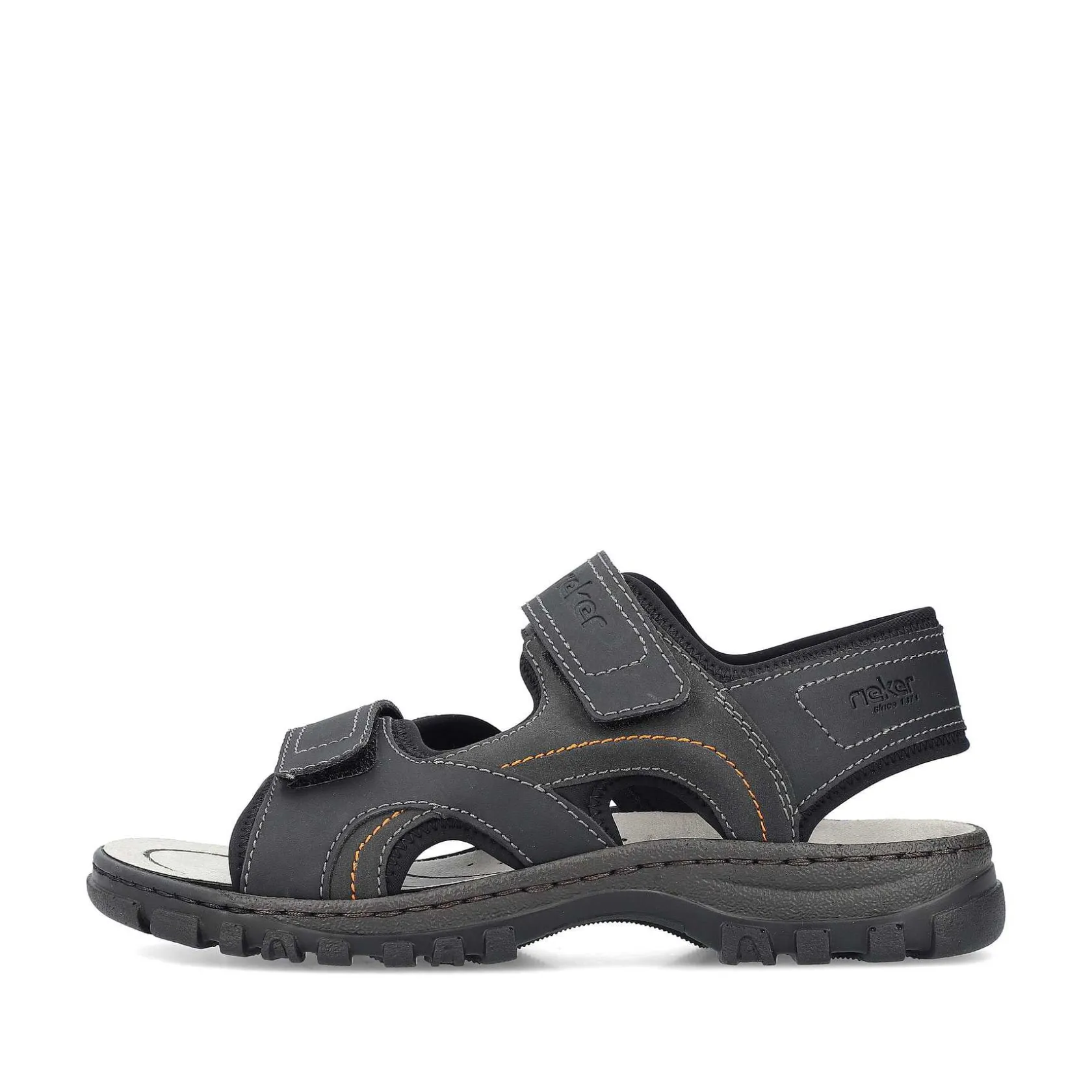 Rieker Sandals-Men'S Trekking Sandals Midnight Black