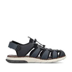 Rieker Summer Shoes-Men'S Trekking Sandals Steel Blue