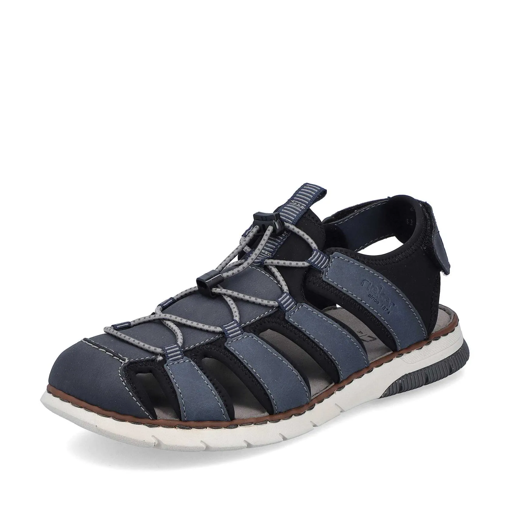 Rieker Summer Shoes-Men'S Trekking Sandals Steel Blue