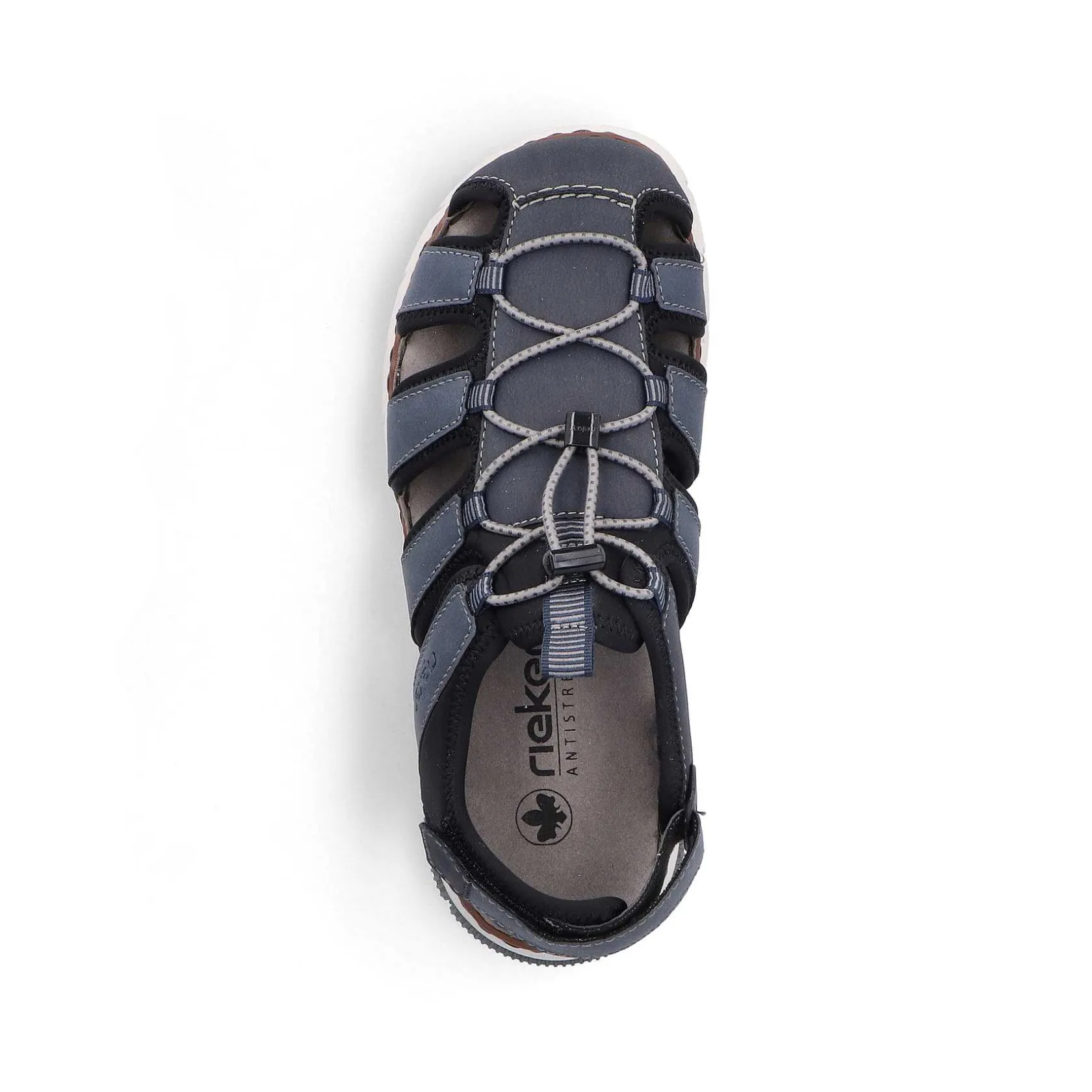 Rieker Summer Shoes-Men'S Trekking Sandals Steel Blue