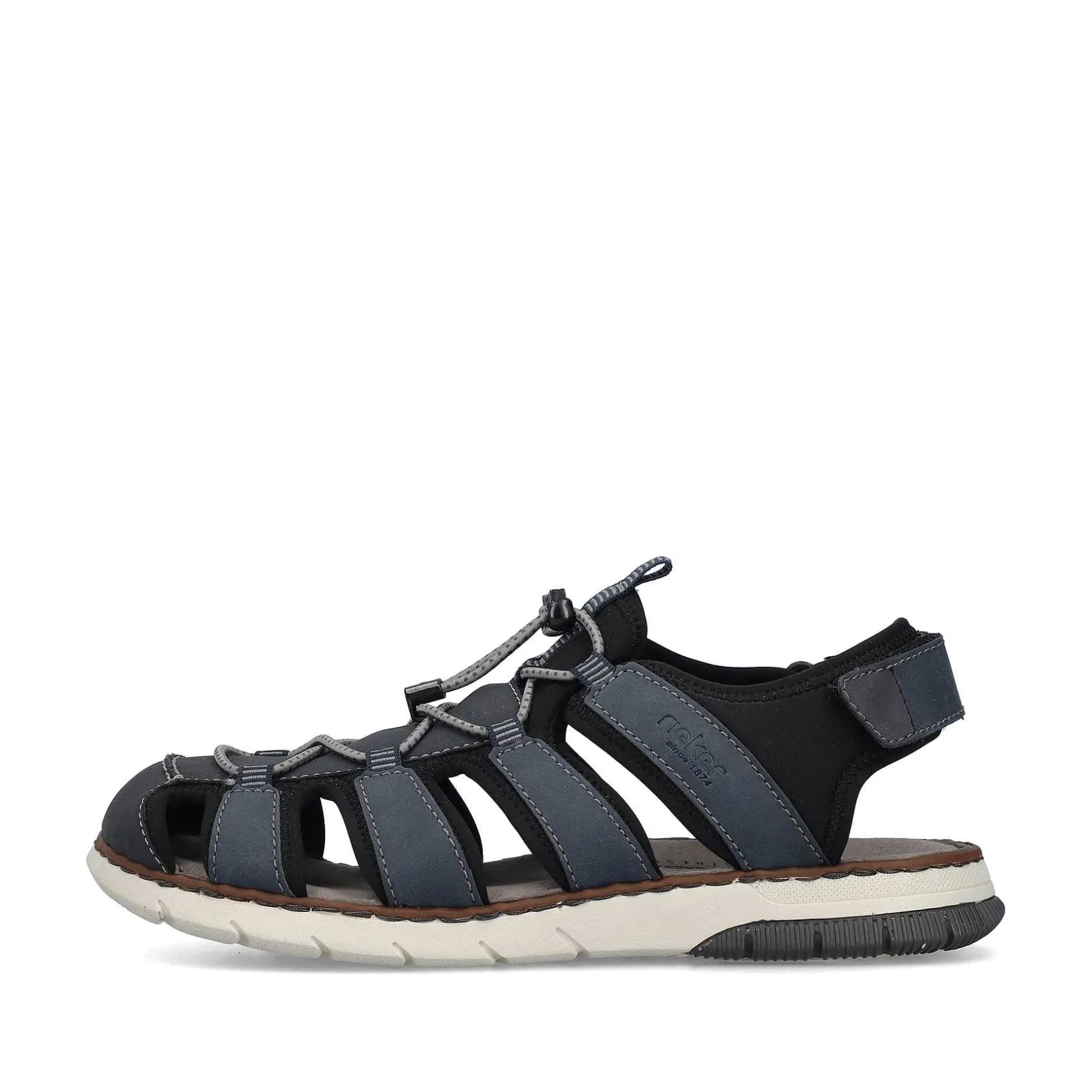 Rieker Summer Shoes-Men'S Trekking Sandals Steel Blue