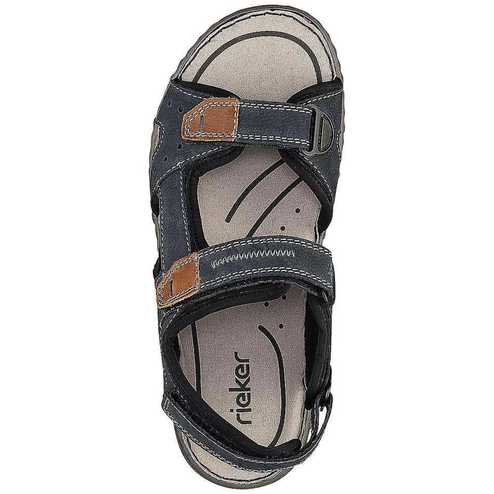 Rieker Summer Shoes-Men'S Trekking Sandals Sea Blue