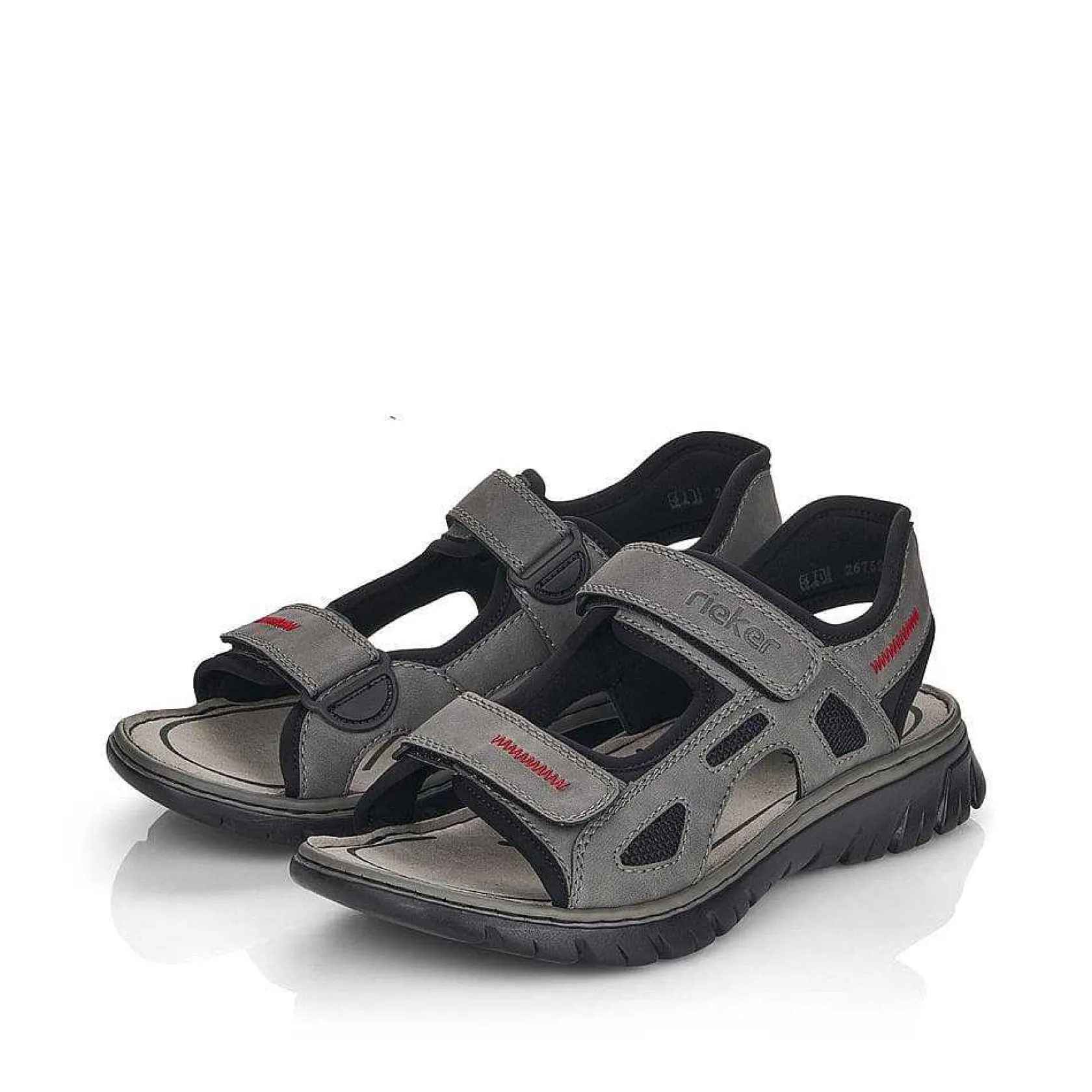 Rieker Summer Shoes-Men'S Trekking Sandals Rock Grey
