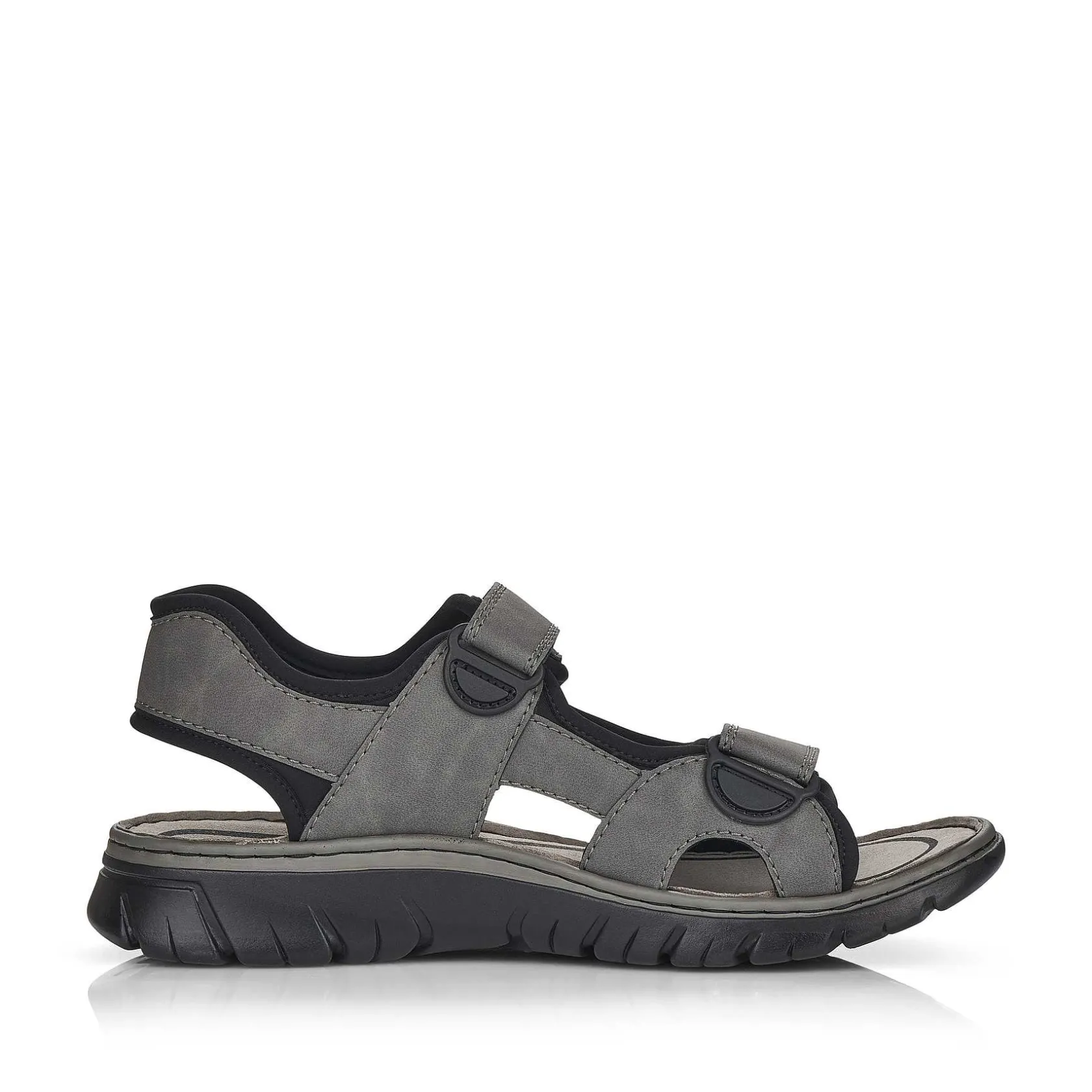 Rieker Summer Shoes-Men'S Trekking Sandals Rock Grey
