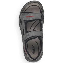 Rieker Summer Shoes-Men'S Trekking Sandals Rock Grey