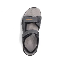 Rieker Sandals-Men'S Trekking Sandals Steel Gray