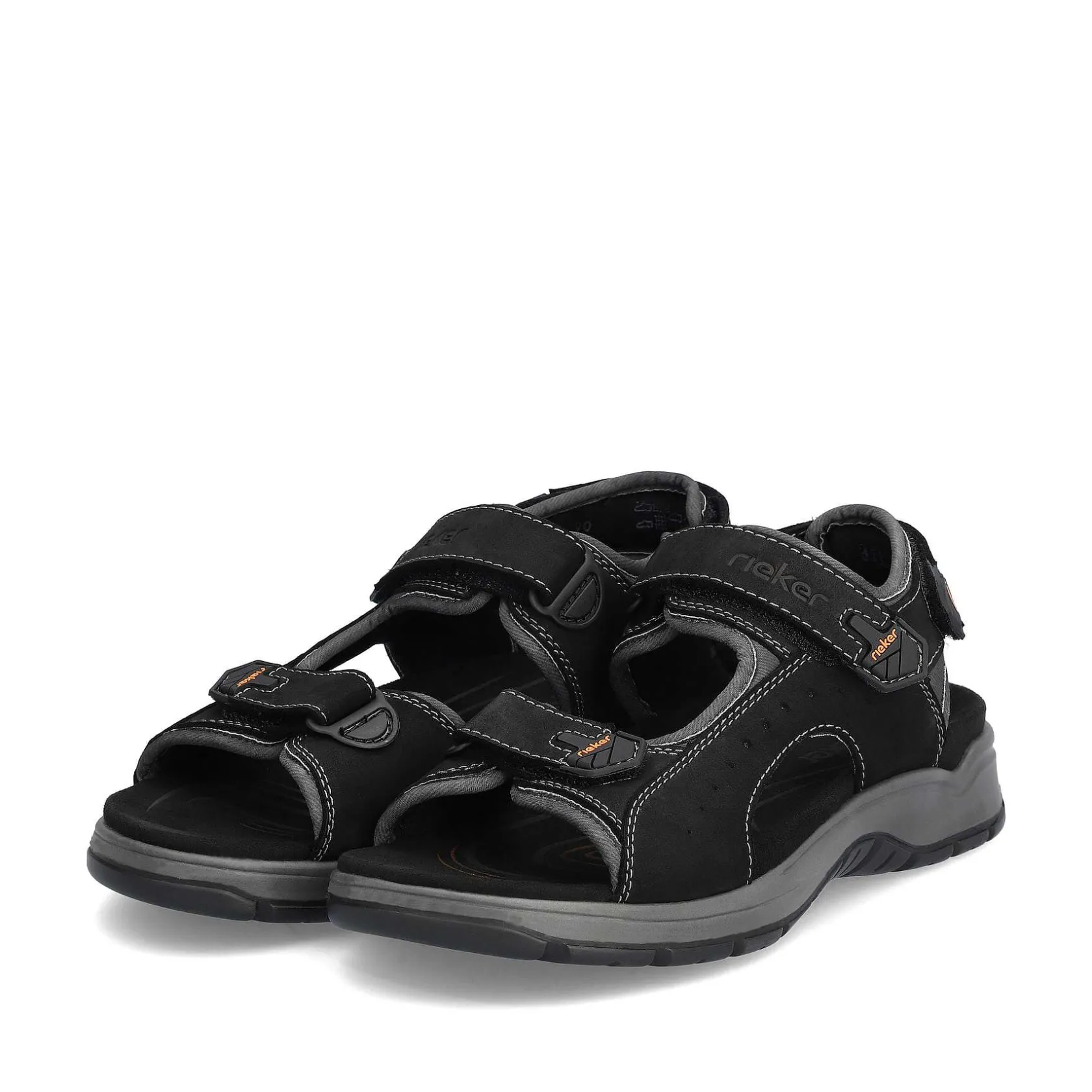 Rieker Summer Shoes-Men'S Trekking Sandals Night Black