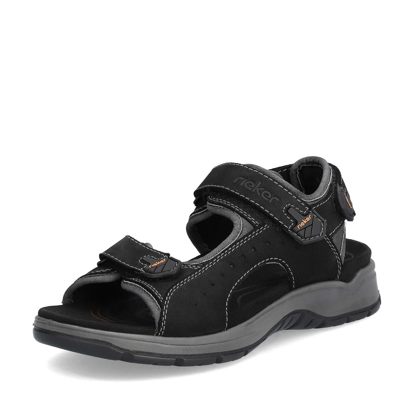 Rieker Summer Shoes-Men'S Trekking Sandals Night Black