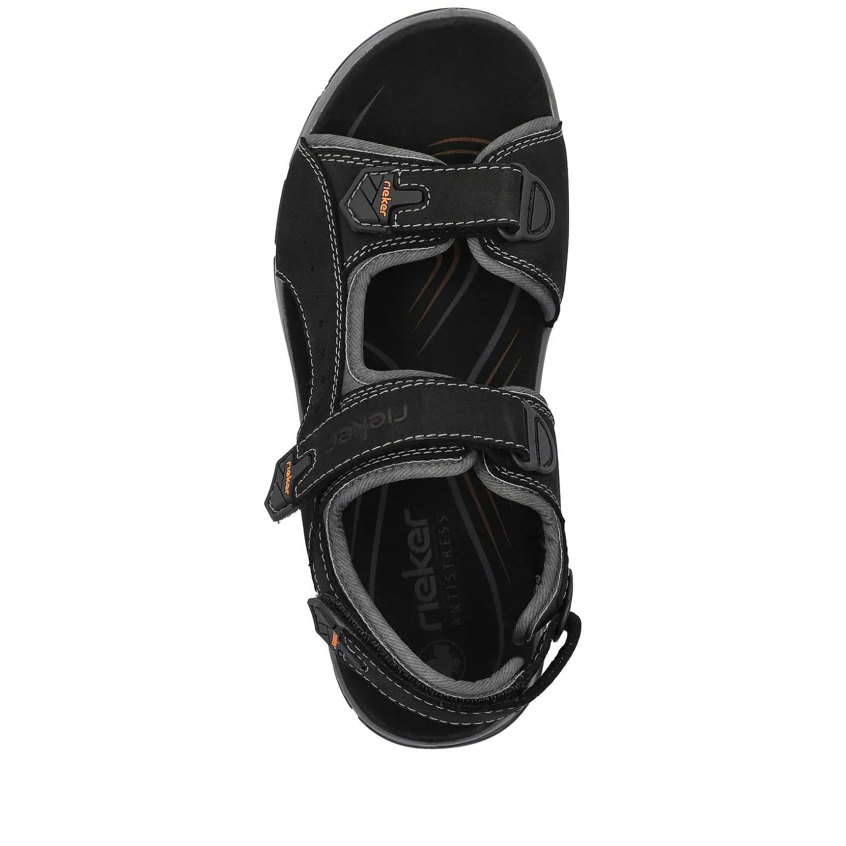 Rieker Summer Shoes-Men'S Trekking Sandals Night Black