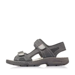 Rieker Sandals-Men'S Trekking Sandals Graphite Black