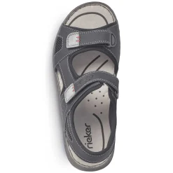 Rieker Sandals-Men'S Trekking Sandals Graphite Black