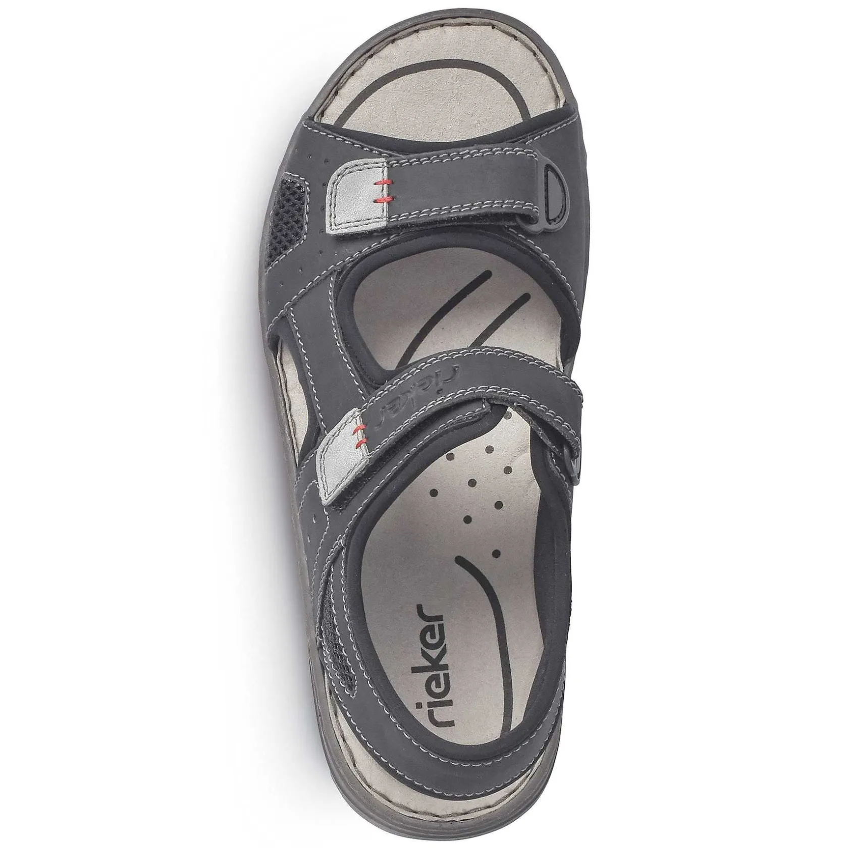 Rieker Sandals-Men'S Trekking Sandals Graphite Black