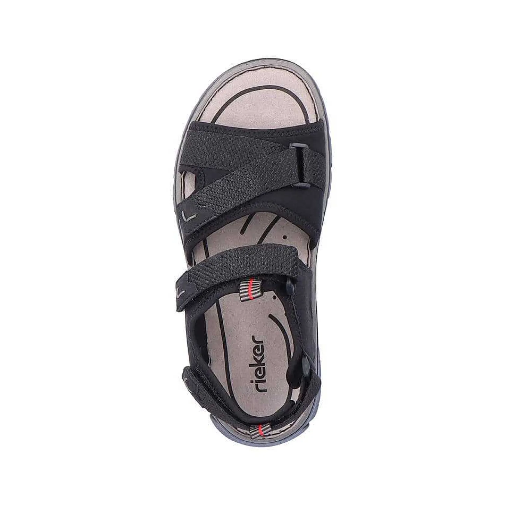Rieker Sandals-Men'S Trekking Sandals Jet Black