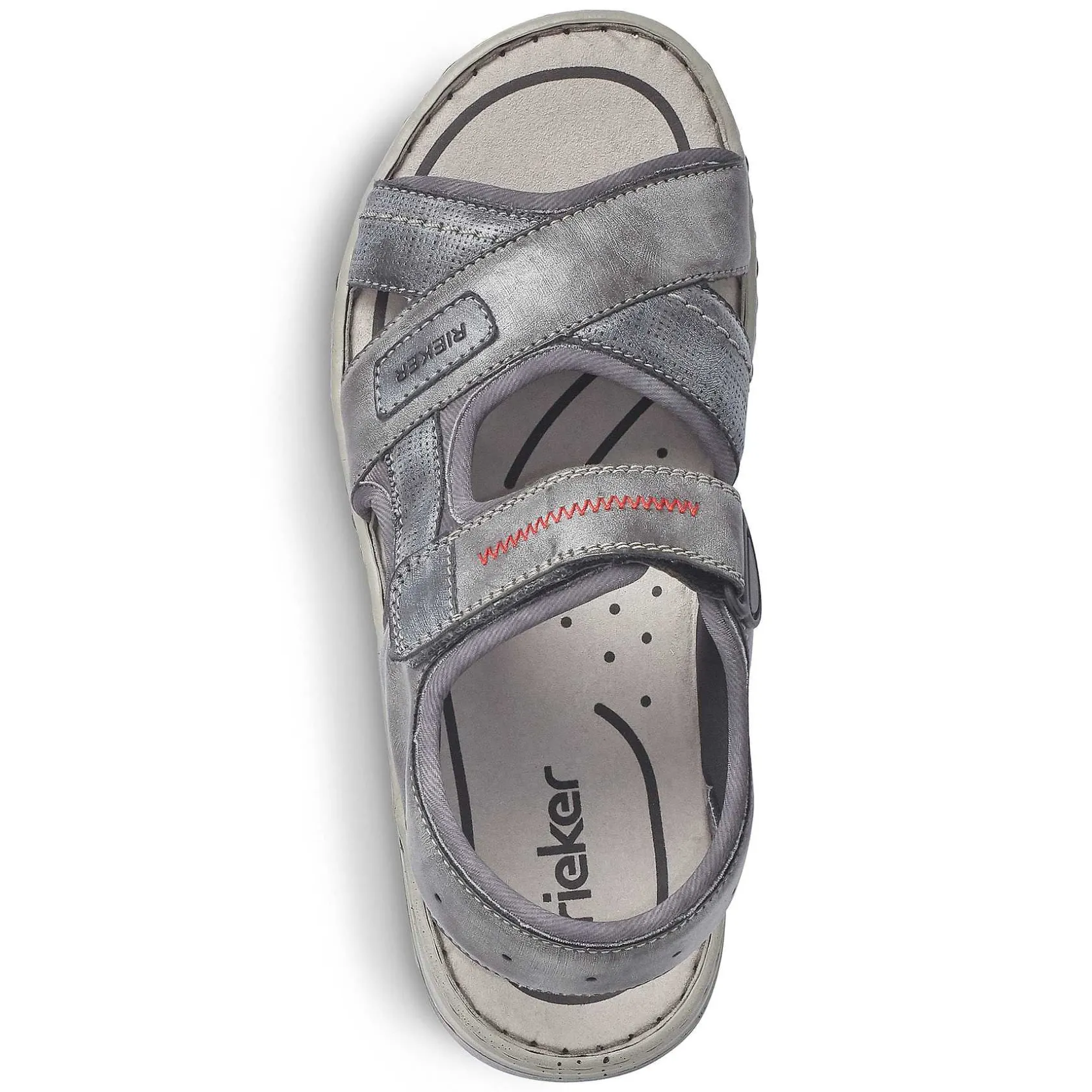 Rieker Sandals-Men'S Trekking Sandals Asphalt Gray