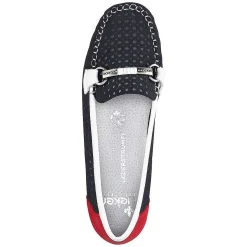 Rieker Low Shoes & Slippers-Women'S Ballerinas Ocean Blue-Fire Red