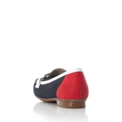 Rieker Low Shoes & Slippers-Women'S Ballerinas Ocean Blue-Fire Red