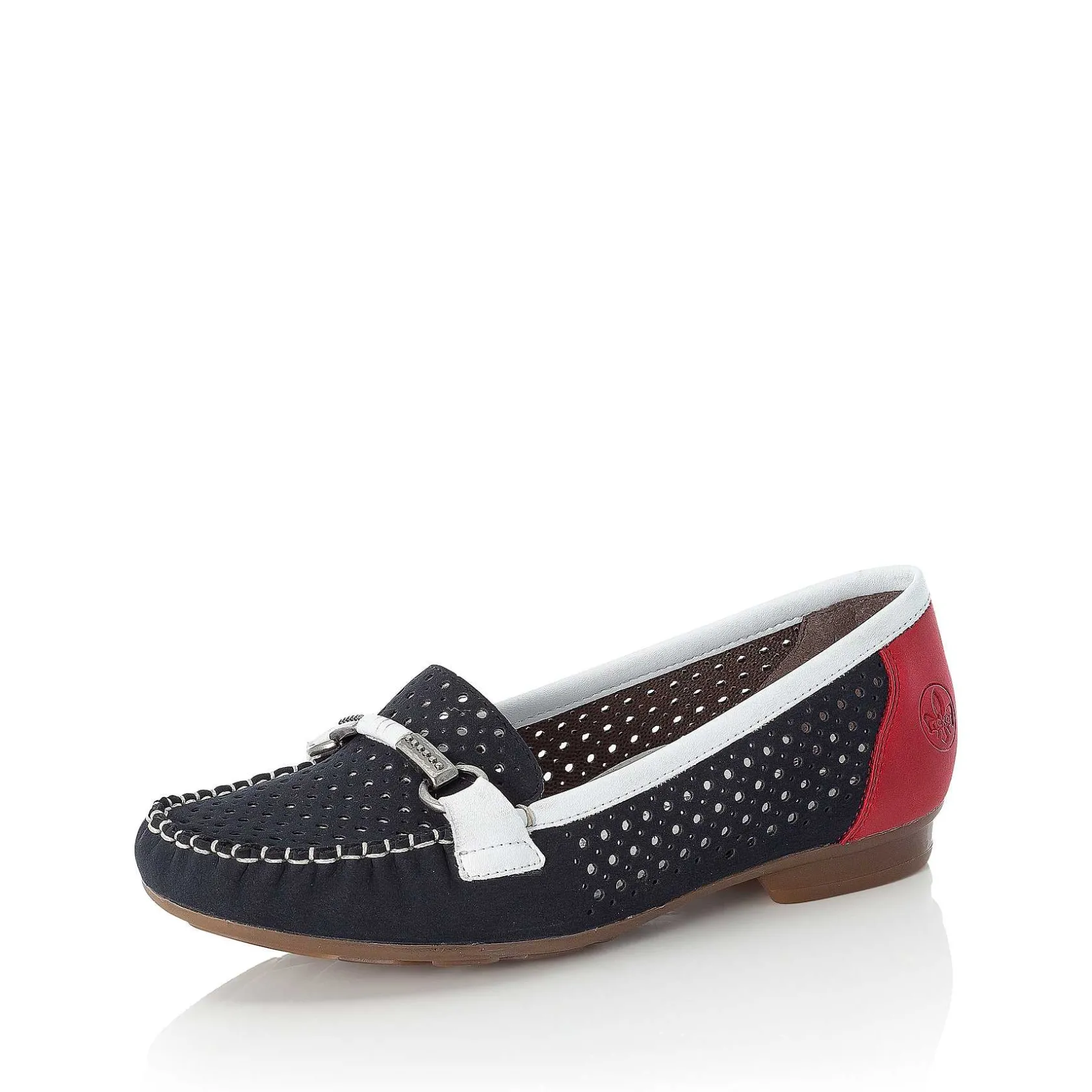 Rieker Low Shoes & Slippers-Women'S Ballerinas Ocean Blue-Fire Red
