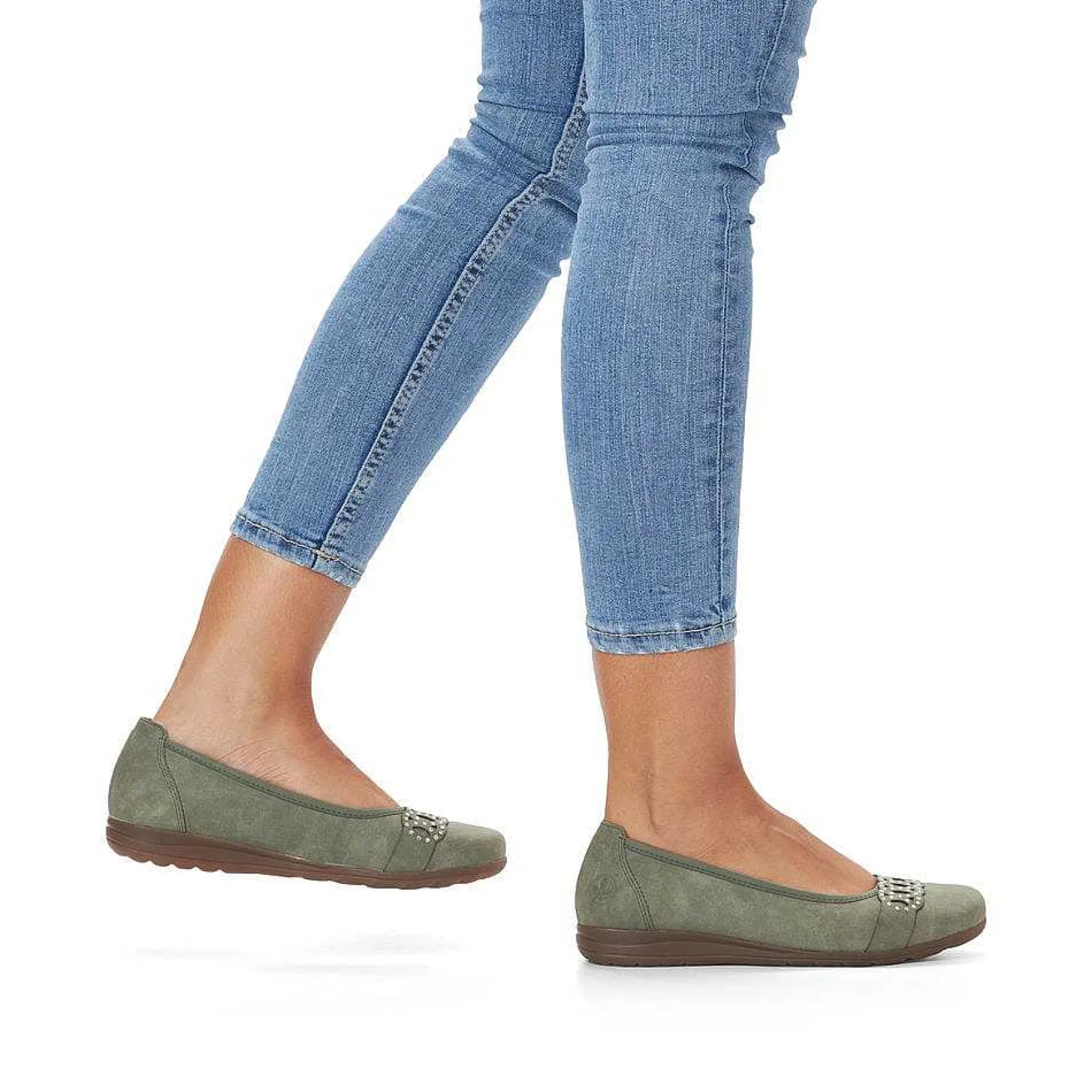 Rieker Low Shoes & Slippers-Women'S Ballerinas Mint Green