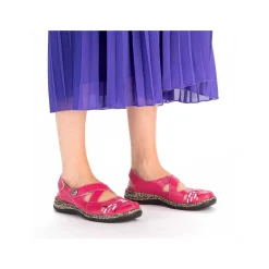 Rieker Colorful Styles-Women'S Ballerinas Red Pink
