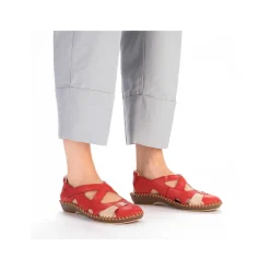 Rieker Colorful Styles-Women'S Ballerinas Fire Red