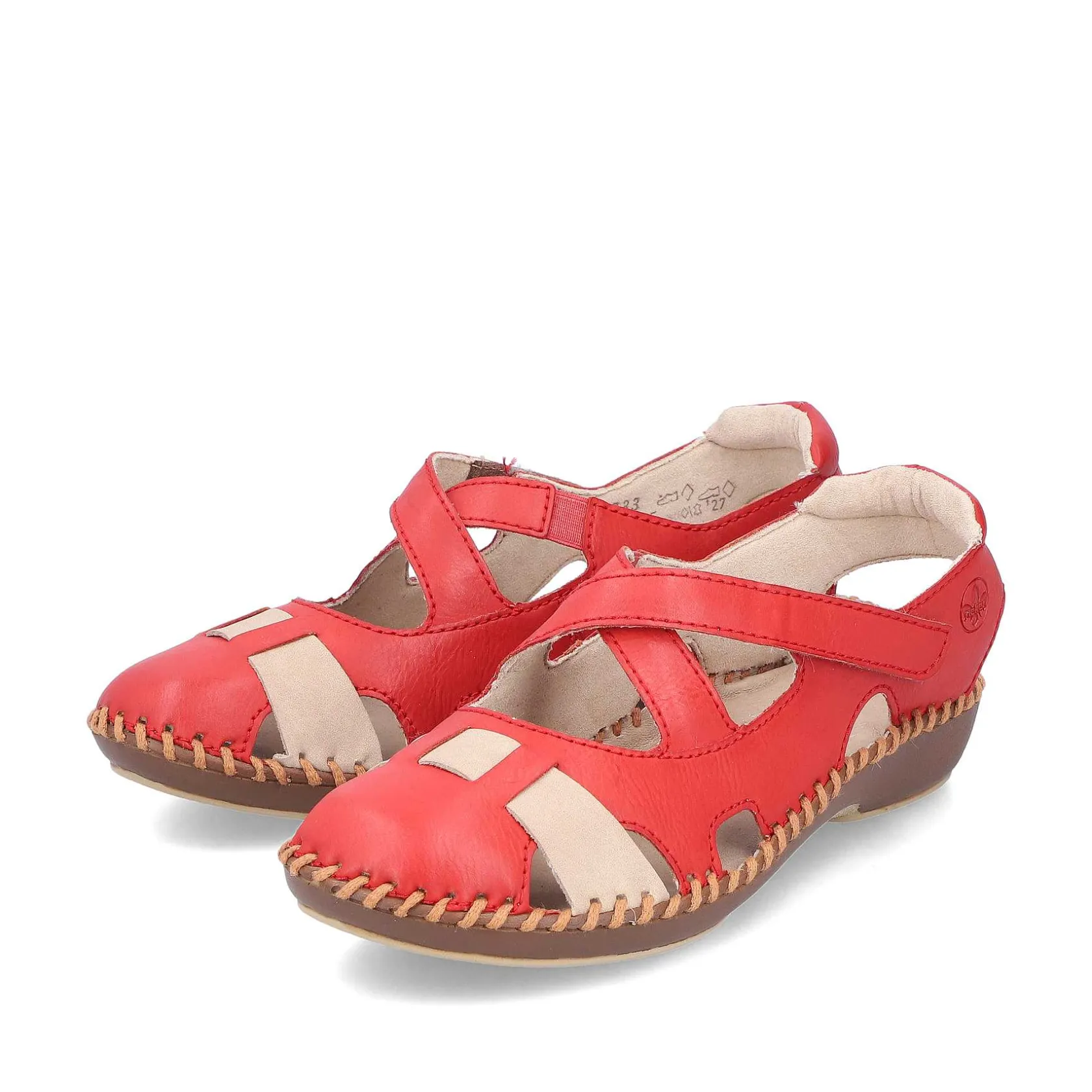 Rieker Colorful Styles-Women'S Ballerinas Fire Red