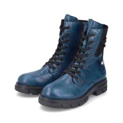 Rieker Ankle Boots & Boots-Women'S Biker Boots Petrol-Black