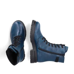 Rieker Ankle Boots & Boots-Women'S Biker Boots Petrol-Black