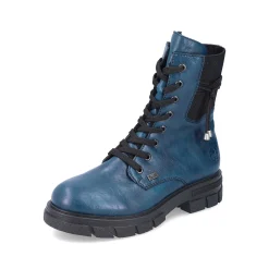 Rieker Ankle Boots & Boots-Women'S Biker Boots Petrol-Black