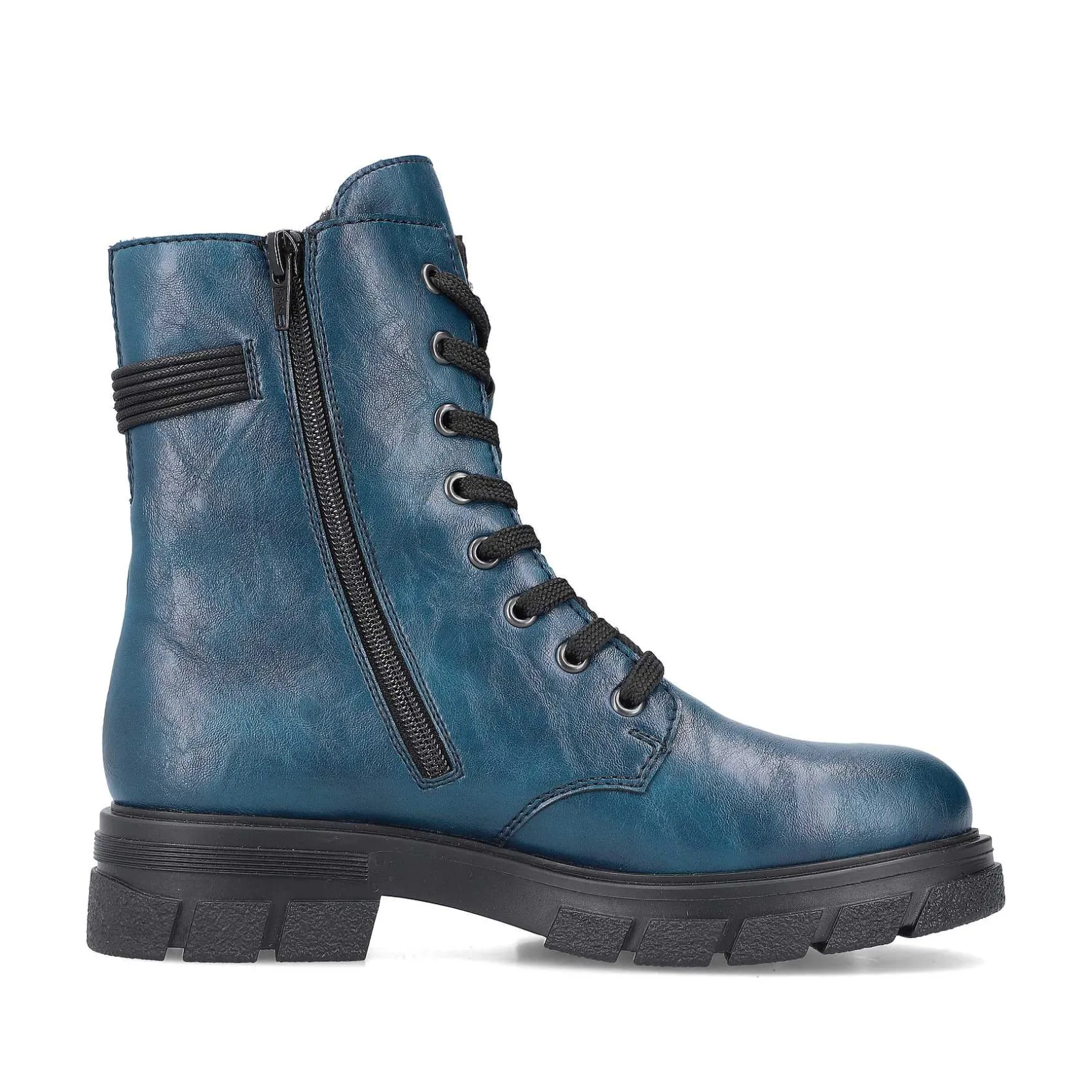 Rieker Ankle Boots & Boots-Women'S Biker Boots Petrol-Black