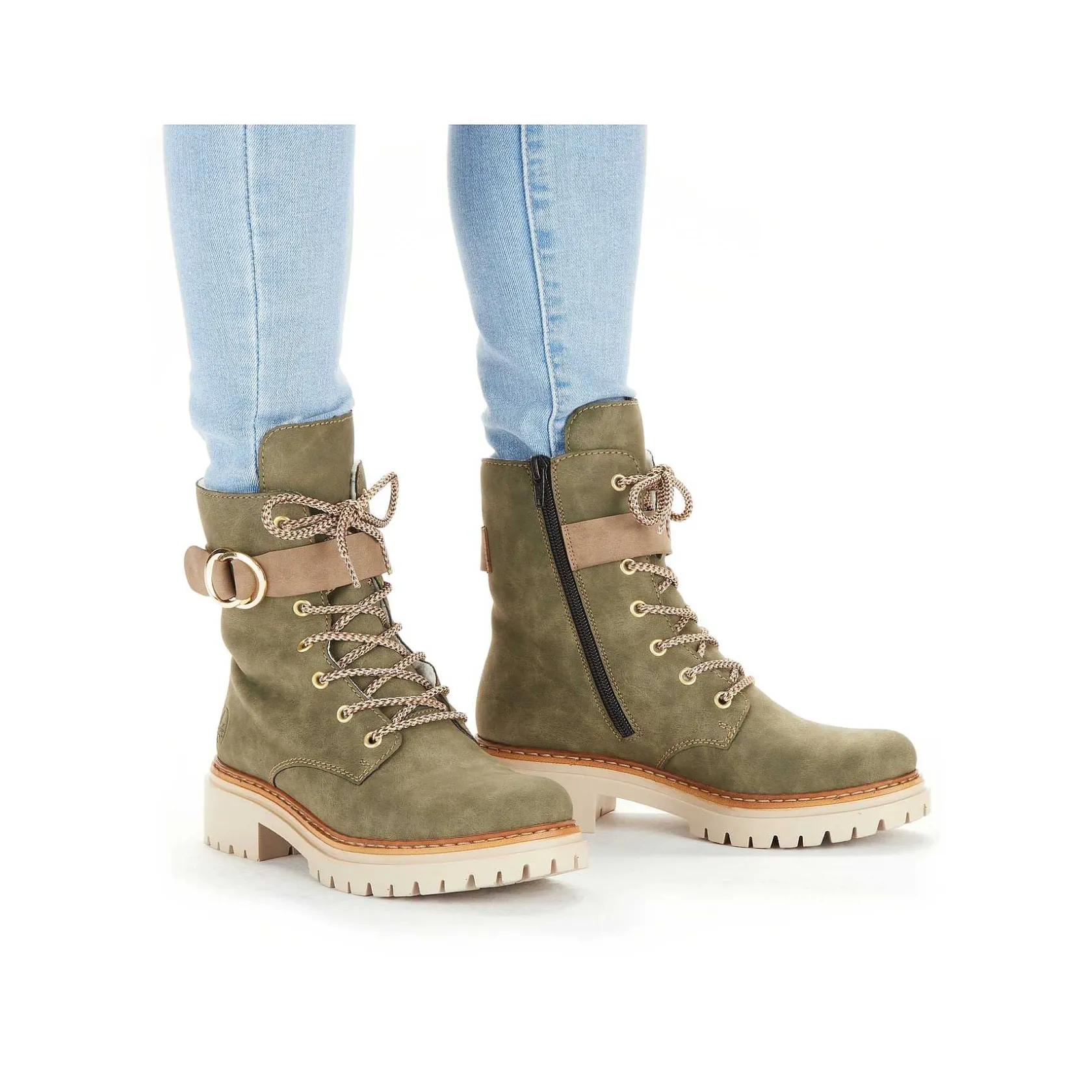 Rieker Ankle Boots & Boots-Women'S Biker Boots Leaf Green