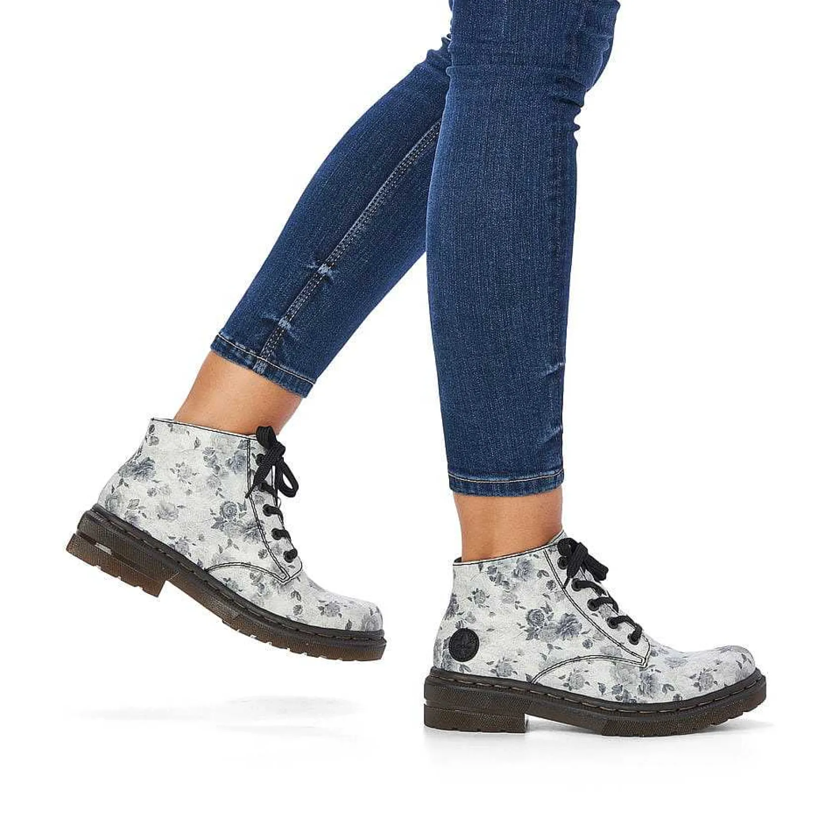 Rieker Ankle Boots & Boots-Women'S Biker Boots Silver White
