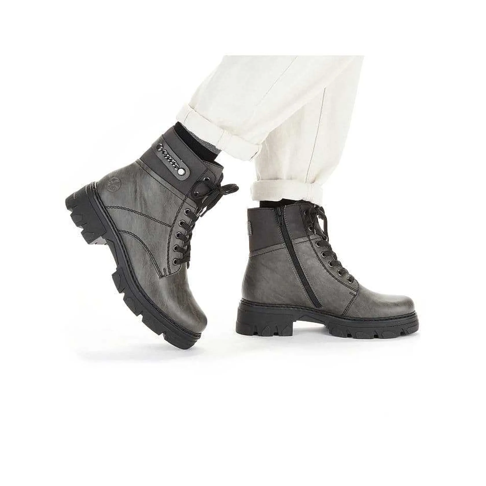Rieker Ankle Boots & Boots-Women'S Biker Boots Moon Gray
