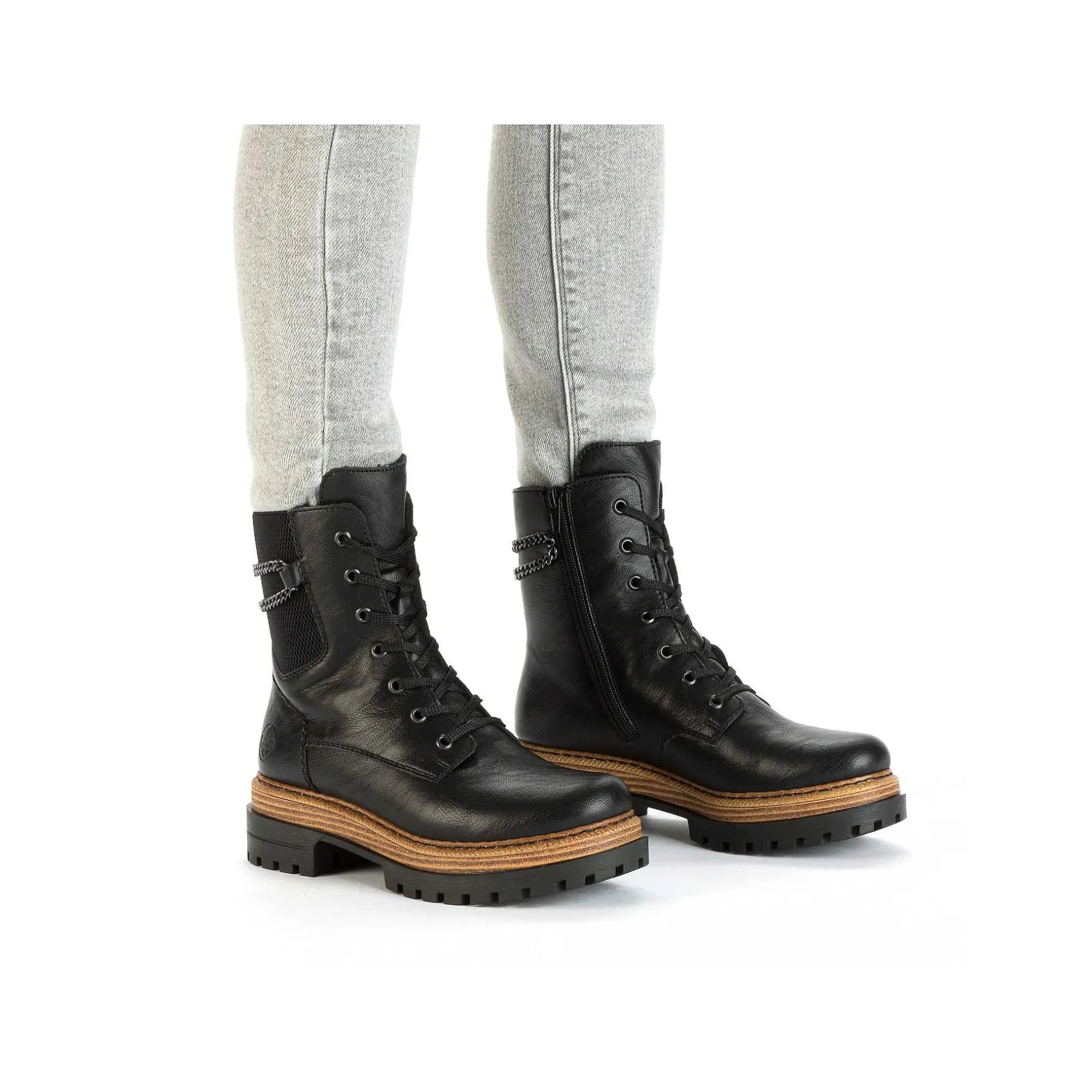 Rieker Ankle Boots & Boots-Women'S Biker Boots Asphalt Black