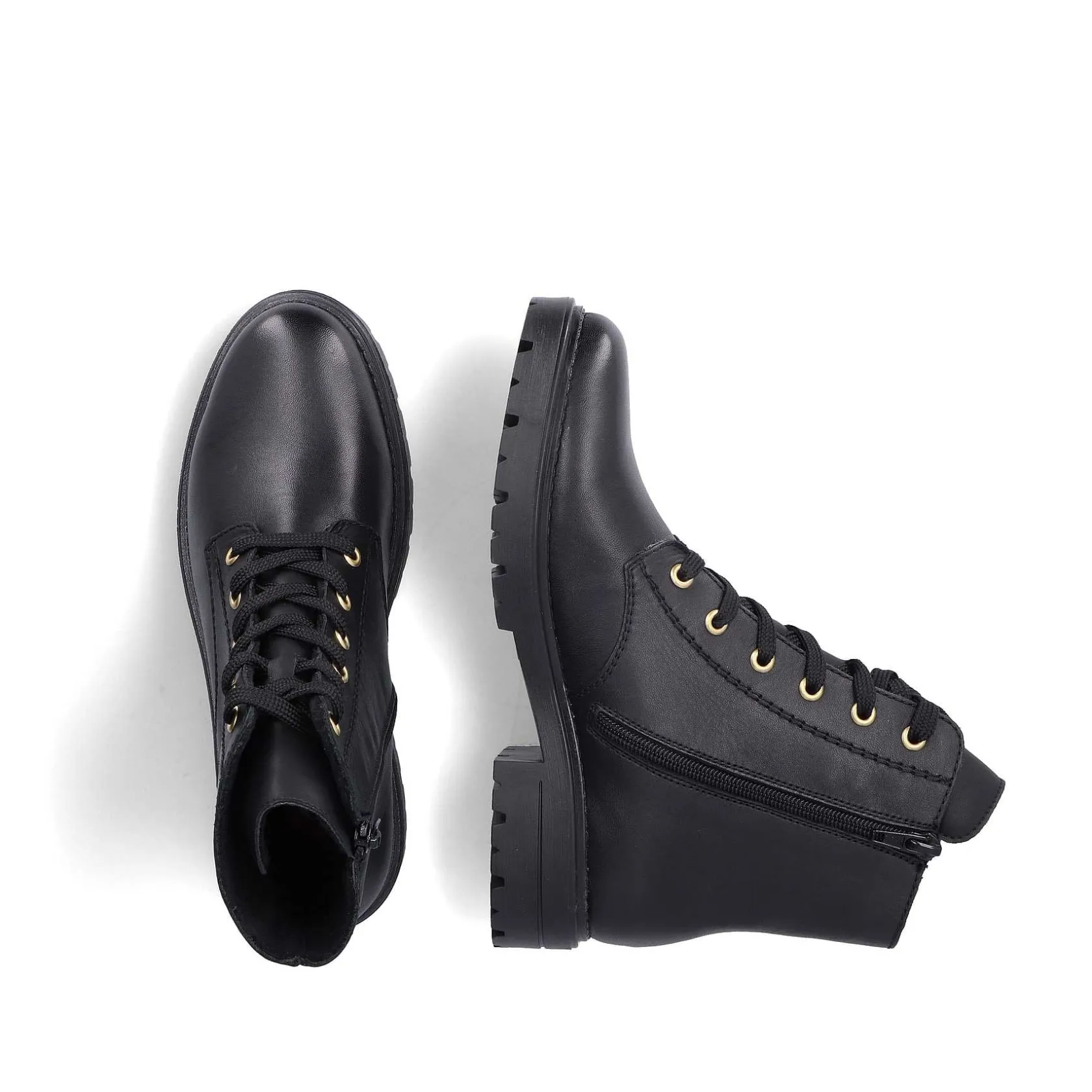Rieker Ankle Boots & Boots-Women'S Biker Boots Glossy Black