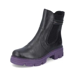 Rieker Ankle Boots & Boots-Women'S Biker Boots Night Black-Purple