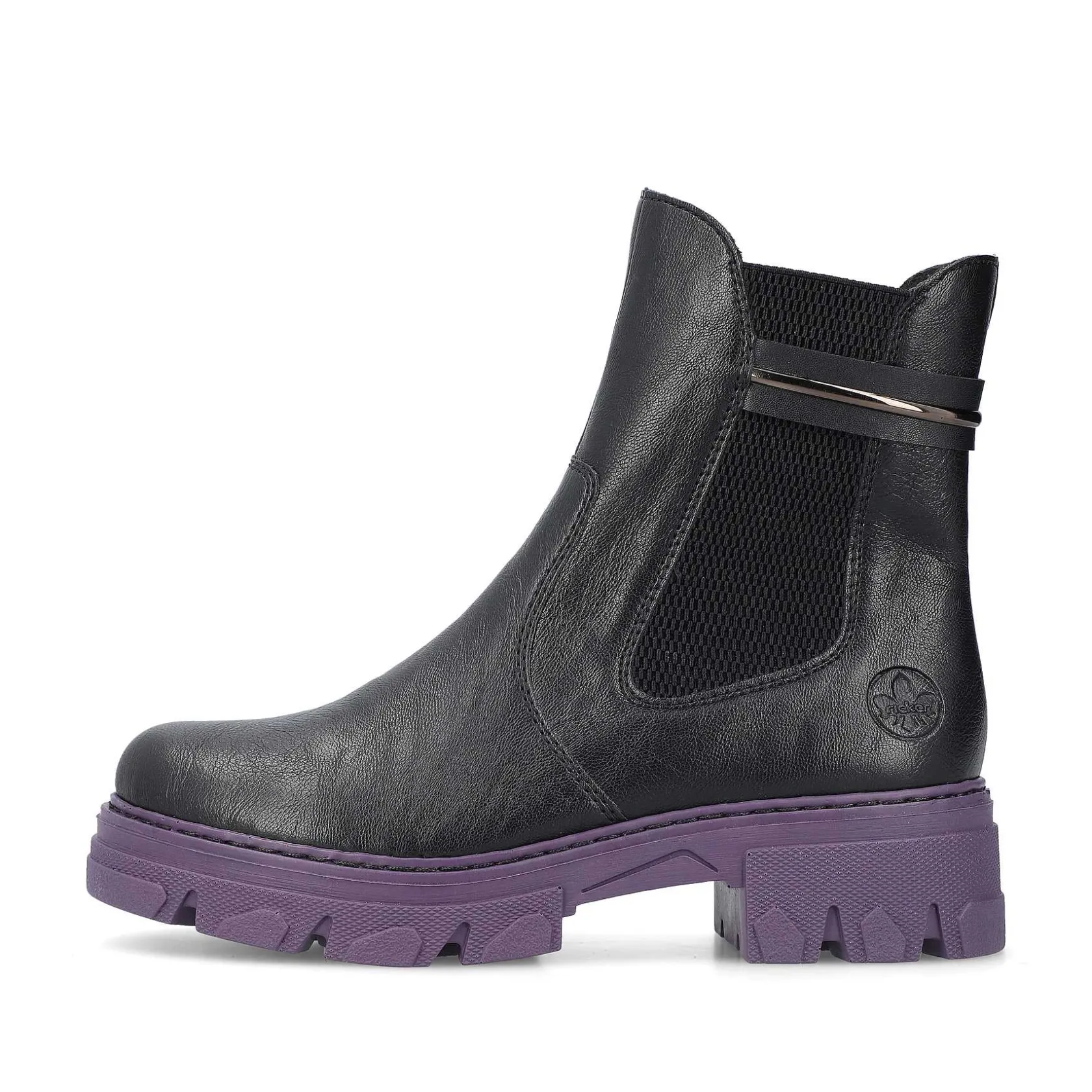 Rieker Ankle Boots & Boots-Women'S Biker Boots Night Black-Purple