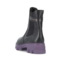 Rieker Ankle Boots & Boots-Women'S Biker Boots Night Black-Purple