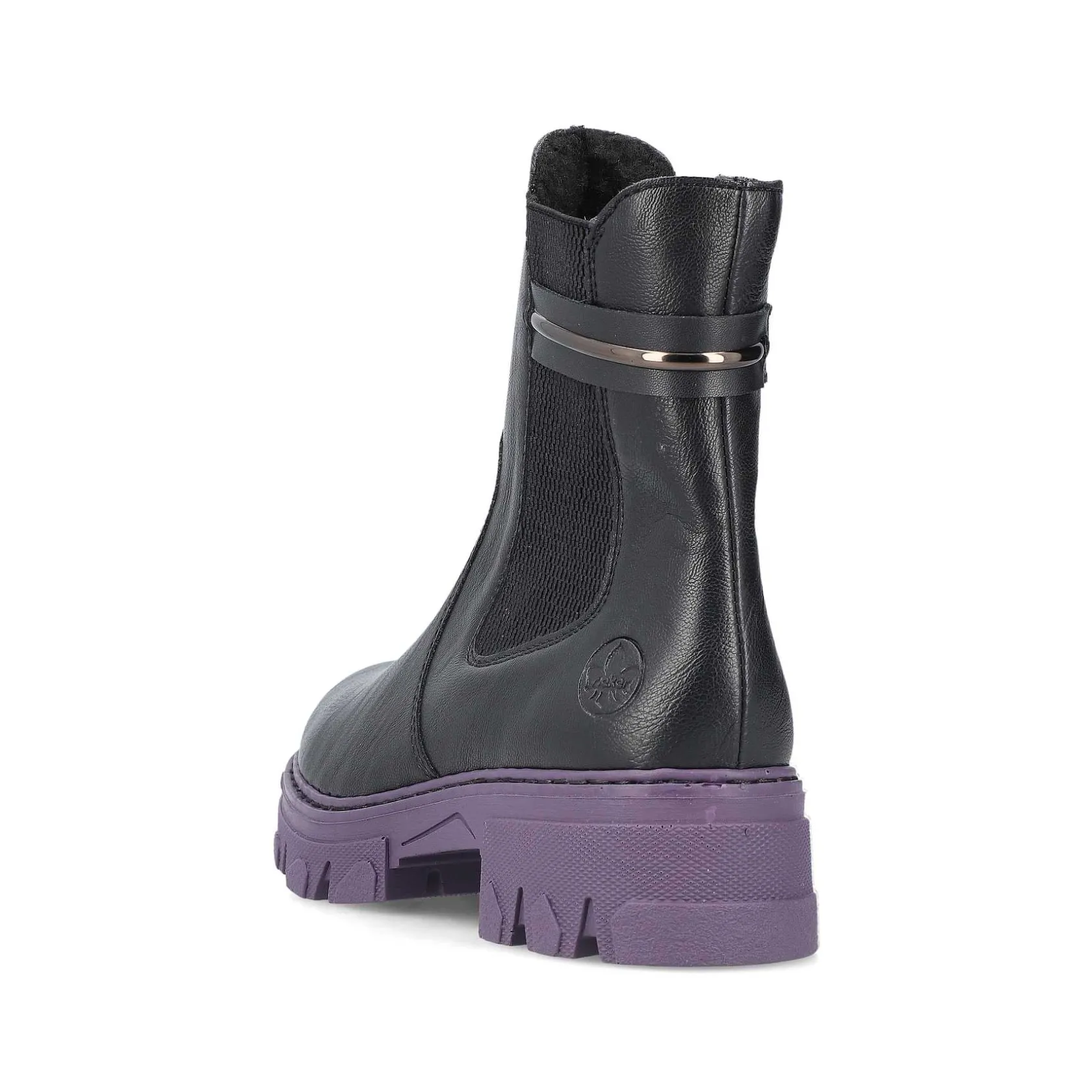 Rieker Ankle Boots & Boots-Women'S Biker Boots Night Black-Purple