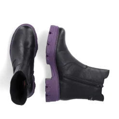 Rieker Ankle Boots & Boots-Women'S Biker Boots Night Black-Purple