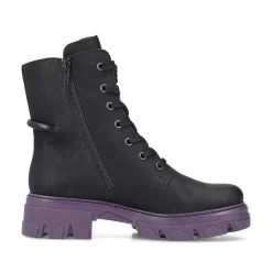 Rieker Ankle Boots & Boots-Women'S Biker Boots Night Black-Purple